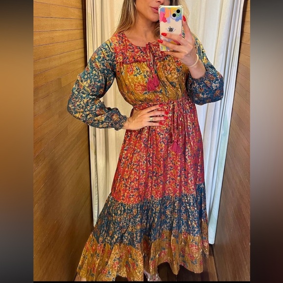 FARM Rio Floral Royalty Patch Maxi Dress Size S - Picture 4 of 14